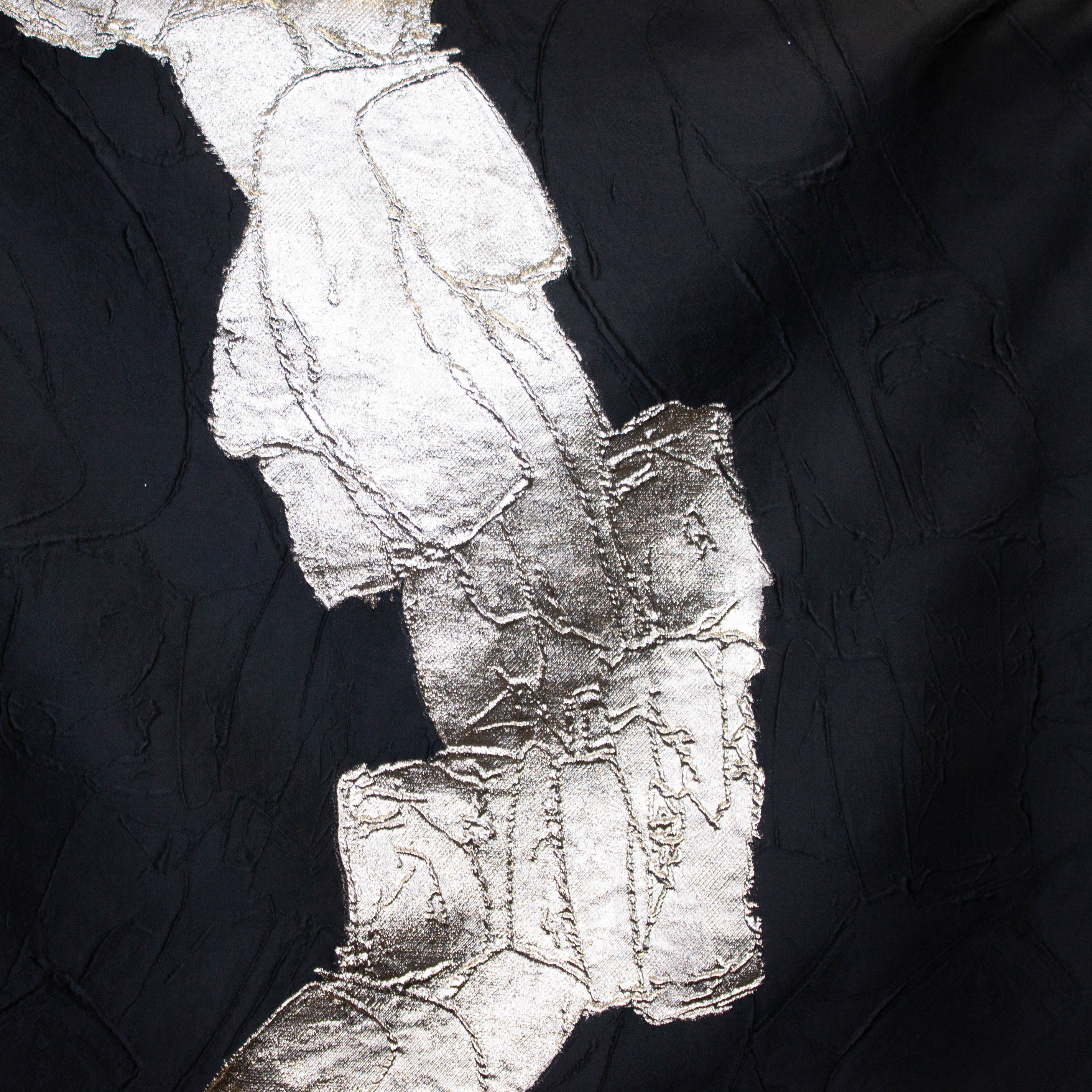 Jacquard zwart met gouden strook